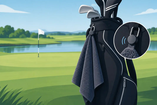 Recension av golfhandduk med magnet på banan