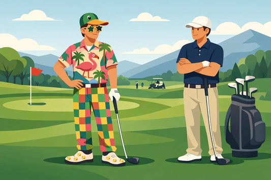 Kan man bära humoristiska golfkläder på banan?