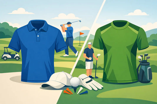 Golfpiké eller funktions-t-shirt på banan?