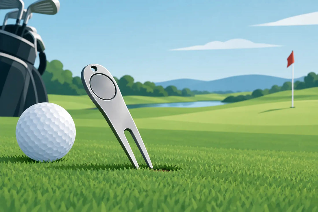 Golfdivotverktyg i metall för fler snygga rundor