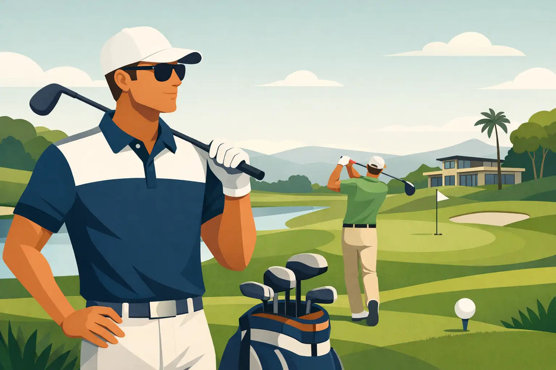 Golfmode herr - stil som syns på banan